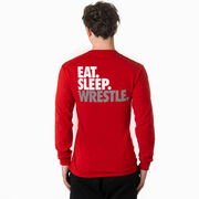 Wrestling Tshirt Long Sleeve - Eat. Sleep. Wrestle (Back Design)