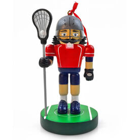 Guys Lacrosse Nutcracker Resin Ornament