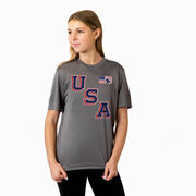 Hockey Short Sleeve Performance Tee - Hockey USA Gold