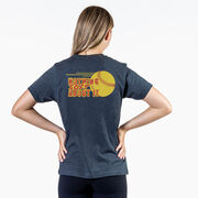 Softball Short Sleeve T-Shirt - Nothing Soft About It (Back Design)