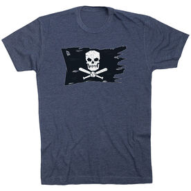 Baseball Short Sleeve T-Shirt - Baseball Pirate Flag