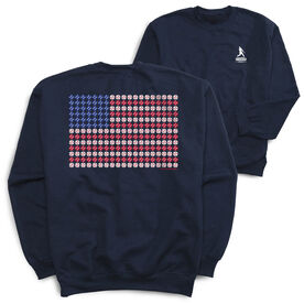 Baseball Crewneck Sweatshirt - Patriotic Baseball (Back Design)