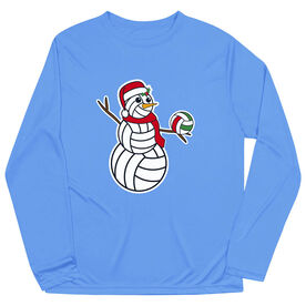 Volleyball Long Sleeve Performance Tee - Serving Holiday Cheer