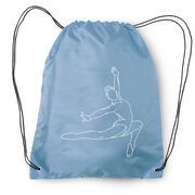 Gymnastics Drawstring Backpack - Gymnast Sketch