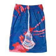 Lacrosse Shorts - Spiral Tie-Dye Red