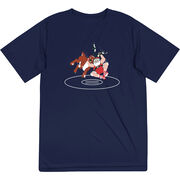 Wrestling Short Sleeve Performance Tee - Wrestling Reindeer