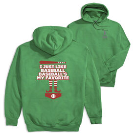 Baseball Hooded Sweatshirt - Baseball's My Favorite (Back Design)