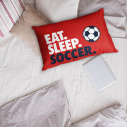 Soccer Pillowcase - Eat. Sleep. Soccer.