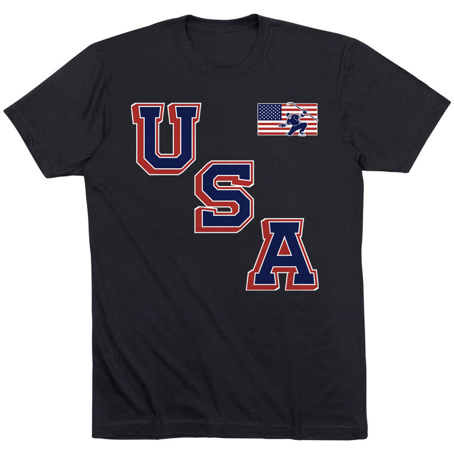Hockey T-Shirt Short Sleeve - Hockey USA Gold