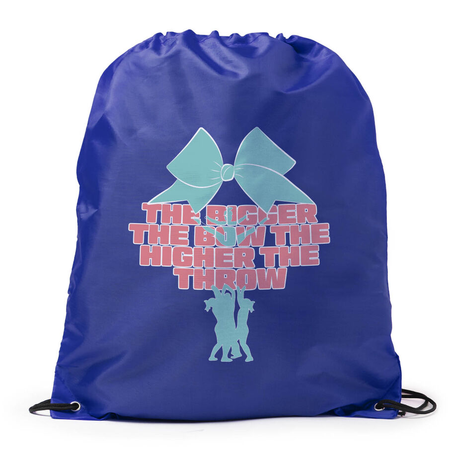 Cheerleading Drawstring Backpack - The Bigger the Bow