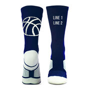 Custom Basketball Woven Mid-Calf Socks - Logo