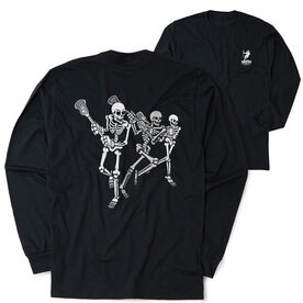 Guys Lacrosse Tshirt Long Sleeve - Skeleton Offense (Back Design)