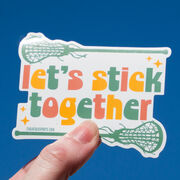 Girls Lacrosse Sticker - Let's Stick Together