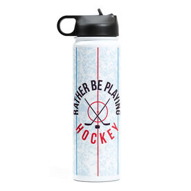 Hockey Stainless Steel Water Bottle - Rather Be Playing