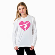 Gymnastics Long Sleeve Performance Tee - Gymnast Heart