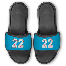 Baseball Repwell&reg; Slide Sandals - Baseball Number Stitches