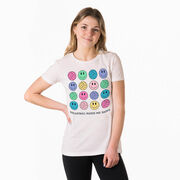 Volleyball Women's Everyday Tee - Volleyball Makes Me Happy