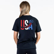 Soccer Short Sleeve T-Shirt - USA Patriotic (Back Design)