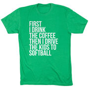 Softball Short Sleeve T-Shirt - Then I Drive The Kids To Softball