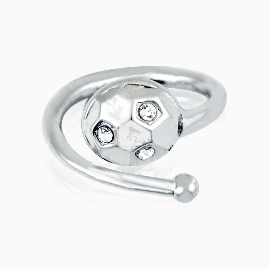 Soccer Ring with Cubic Zirconia