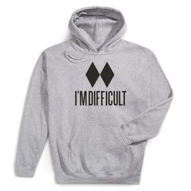 Skiing Hooded Sweatshirt - I'm Difficult