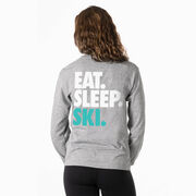 Skiing & Snowboarding Tshirt Long Sleeve - Eat. Sleep. Ski (Back Design)