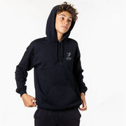 Guys Lacrosse Hooded Sweatshirt - Crossed Sticks (Back Design)