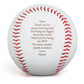 Engraved Baseball - Thanks Mom