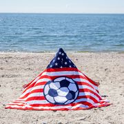 Soccer Hooded Towel - American Flag
