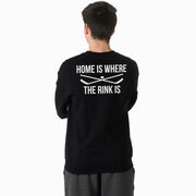 Hockey Crewneck Sweatshirt - Home Is Where The Rink Is (Back Design)