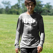 Baseball Long Sleeve Performance Tee - USA