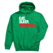 Baseball Hooded Sweatshirt - Eat. Sleep. Baseball.