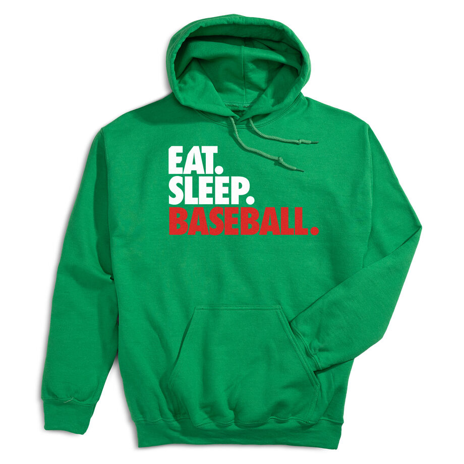 Baseball Hooded Sweatshirt - Eat. Sleep. Baseball.