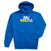 Wrestling Hooded Sweatshirt - Just Wrestle [Royal/Adult Medium] - SS