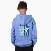 Guys Lacrosse Hooded Sweatshirt - Survival of the Fittest (Back Design)