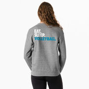 Volleyball Crewneck Sweatshirt - Eat Sleep Volleyball (Bold) (Back Design)