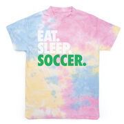 Soccer Short Sleeve T-Shirt - Eat. Sleep. soccer Tie Dye