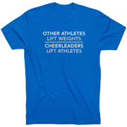 Cheerleading Short Sleeve T-Shirt - Cheerleaders Lift Athletes