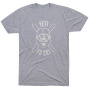 Skiing T-Shirt Short Sleeve - Yeti To Ski