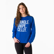 Hockey Tshirt Long Sleeve - Dangle Snipe Celly Words