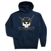 Hockey Hooded Sweatshirt - Hockey Helmet Skull