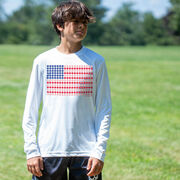 Baseball Long Sleeve Performance Tee - Patriotic Baseball