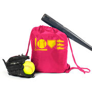 Softball Sport Pack Cinch Sack - Love To Play