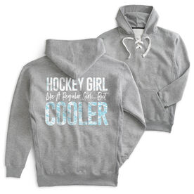 Hockey Sport Lace Sweatshirt - Hockey Girls Are Cooler