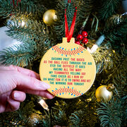 Softball Round Ceramic Ornament - Jingle All the Way