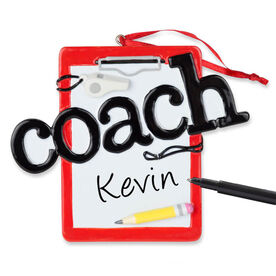 Coach Clipboard Ornament - Ready To Personalize