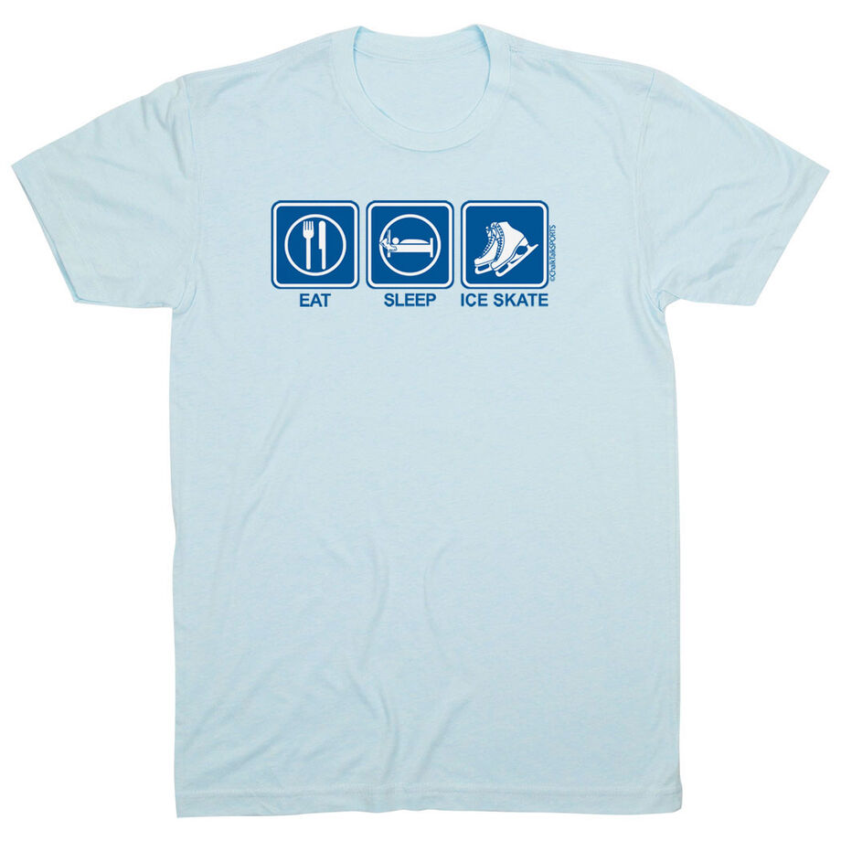 Figure Skating Tshirt Short Sleeve Eat Sleep Ice Skate
