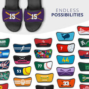 Softball Repwell&reg; Sandal Straps - Crossed Bats with Numbers