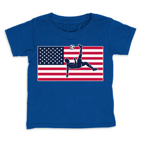 Soccer Toddler Short Sleeve Shirt - Patriotic Soccer