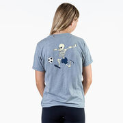 Soccer Short Sleeve T-Shirt - Skeleton Striker (Back Design)